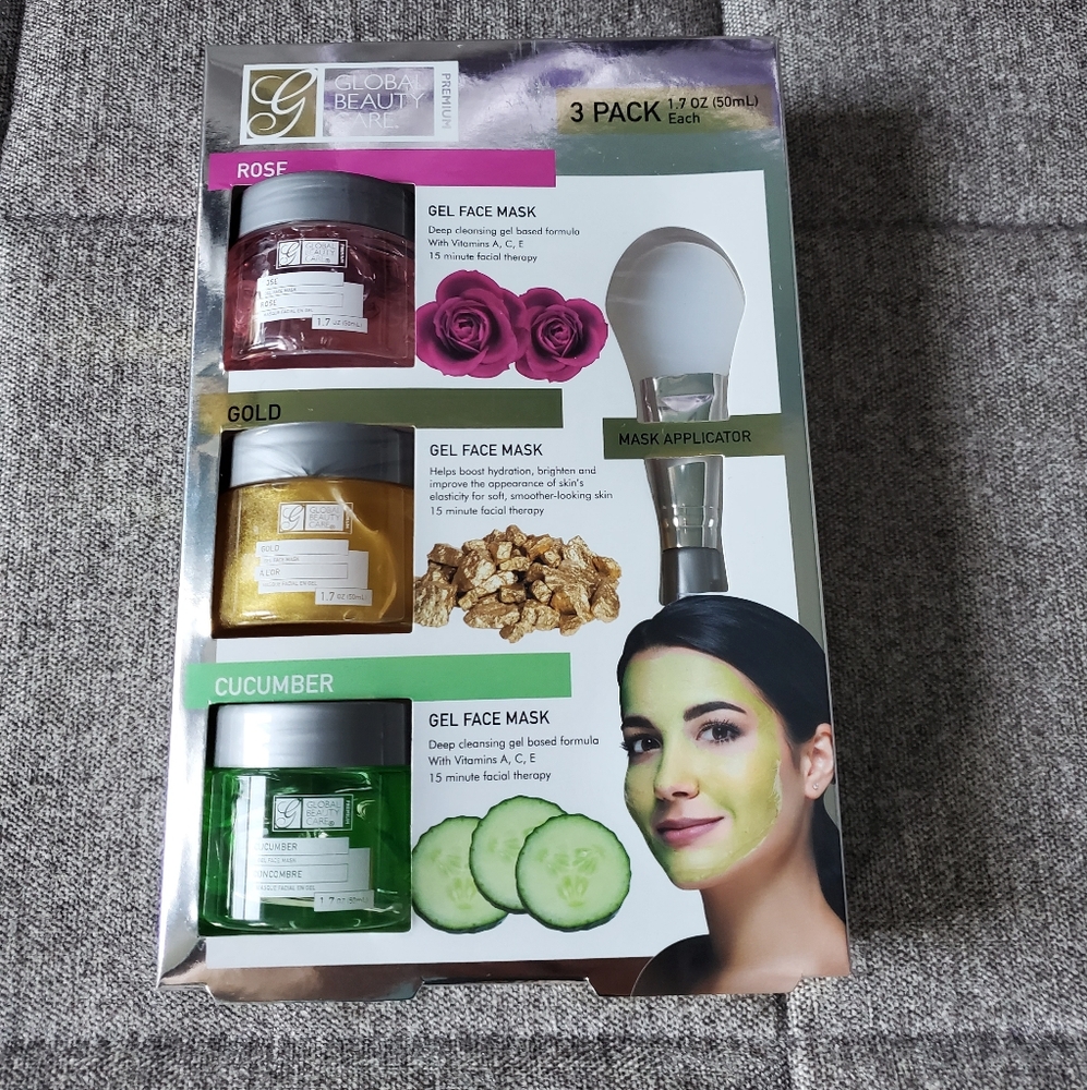 Global Beauty Care | 3 Gel Face Mask Set With Applicator
